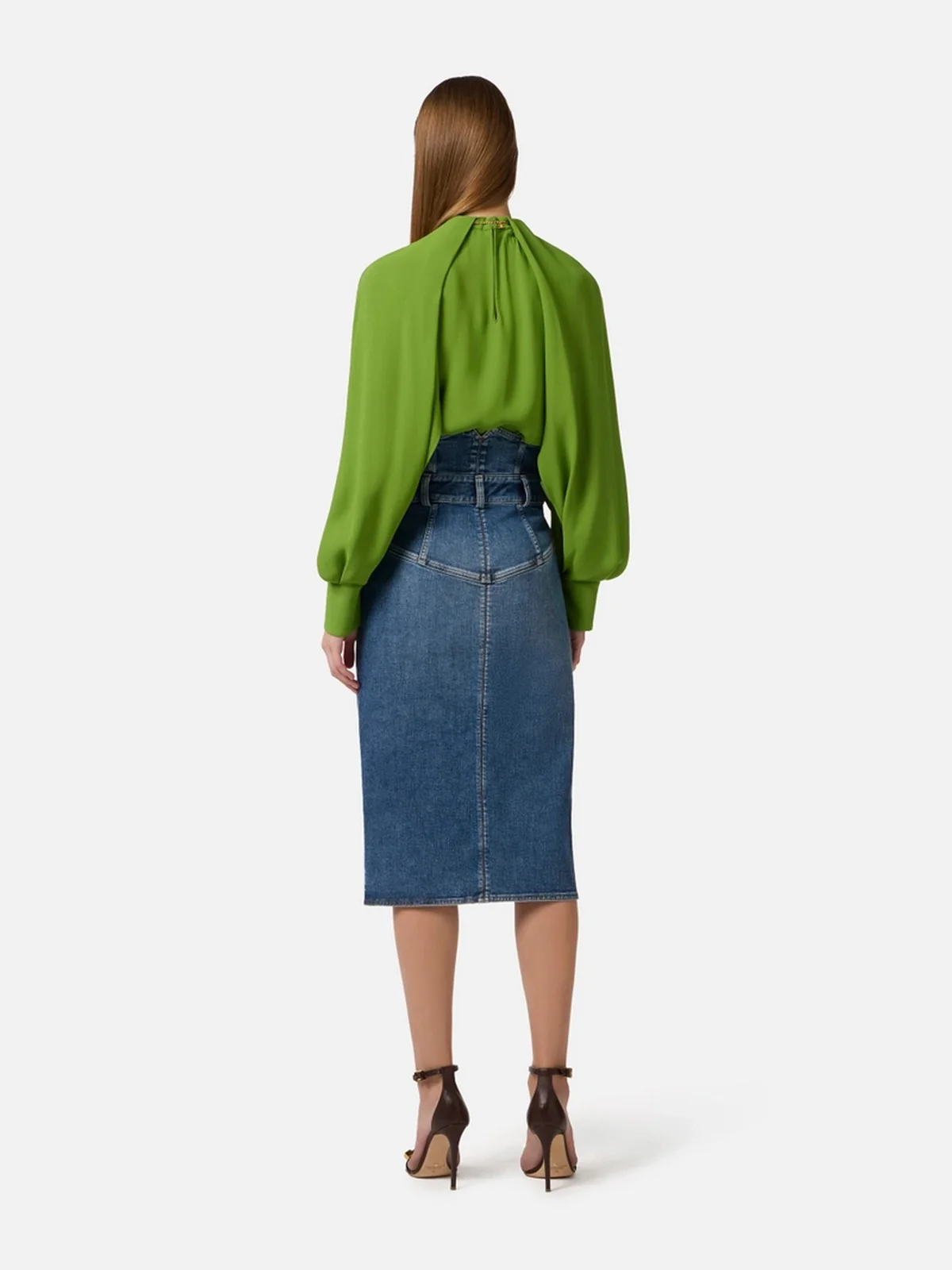 ELISABETTA FRANCHI Gonna Donna  GJ41I61E2 139 BLUE VINTAGE - Image 2