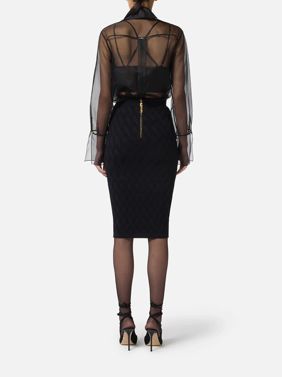 ELISABETTA FRANCHI Gonna Donna  GK20B56E2 110 Nero - Image 3