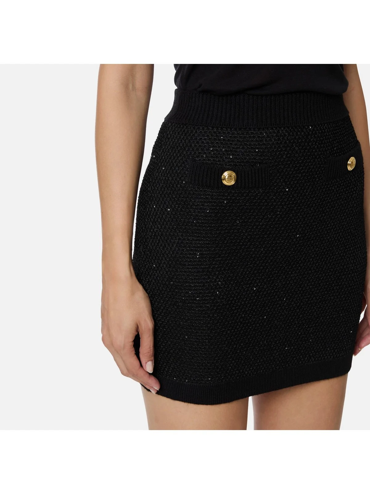 ELISABETTA FRANCHI Gonna Donna  GK23T57E2 110 Nero - Image 3