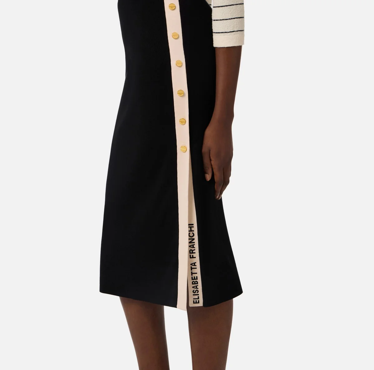 ELISABETTA FRANCHI Gonna Donna  GK27S61E2 685 NERO/BURRO - Image 2