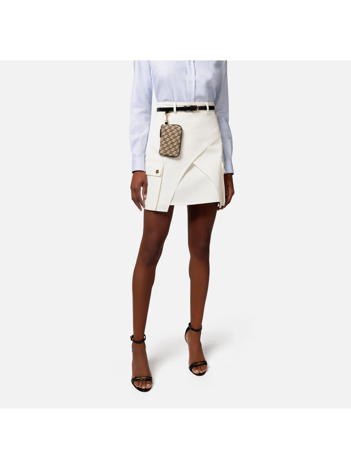 ELISABETTA FRANCHI Gonna Donna  GO01642E2 360 Avorio - Image 3