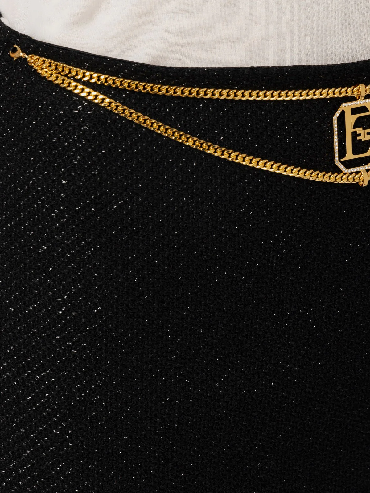 ELISABETTA FRANCHI Gonna Donna  GO06747E2 110 Nero - Image 3