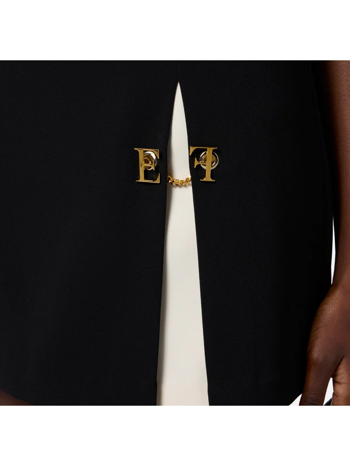 ELISABETTA FRANCHI Gonna Donna  GO07951E2-685 Nero - Image 4