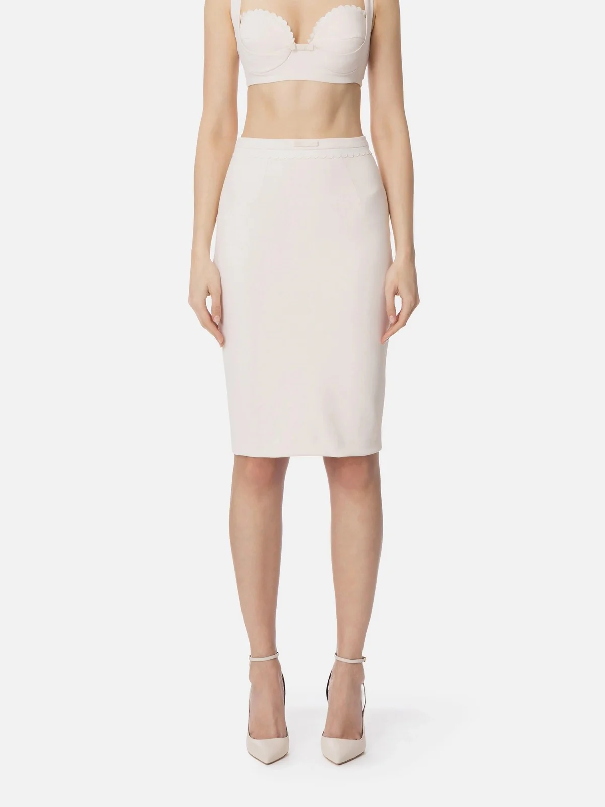 ELISABETTA FRANCHI Gonna Donna  GO11852E2-193 Beige - Image 2