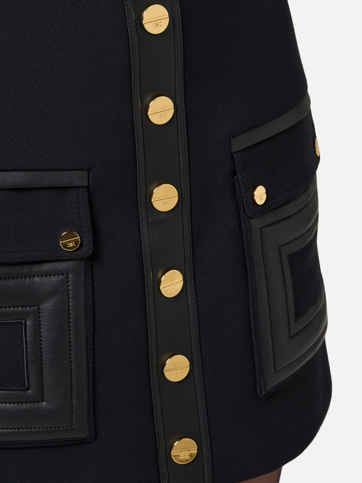 ELISABETTA FRANCHI Gonna Donna  GO12057E2 110 Nero - Image 4