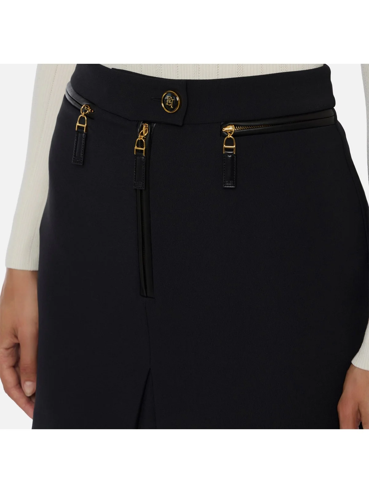 ELISABETTA FRANCHI Gonna Donna  GO13156E2 110 Nero - Image 2