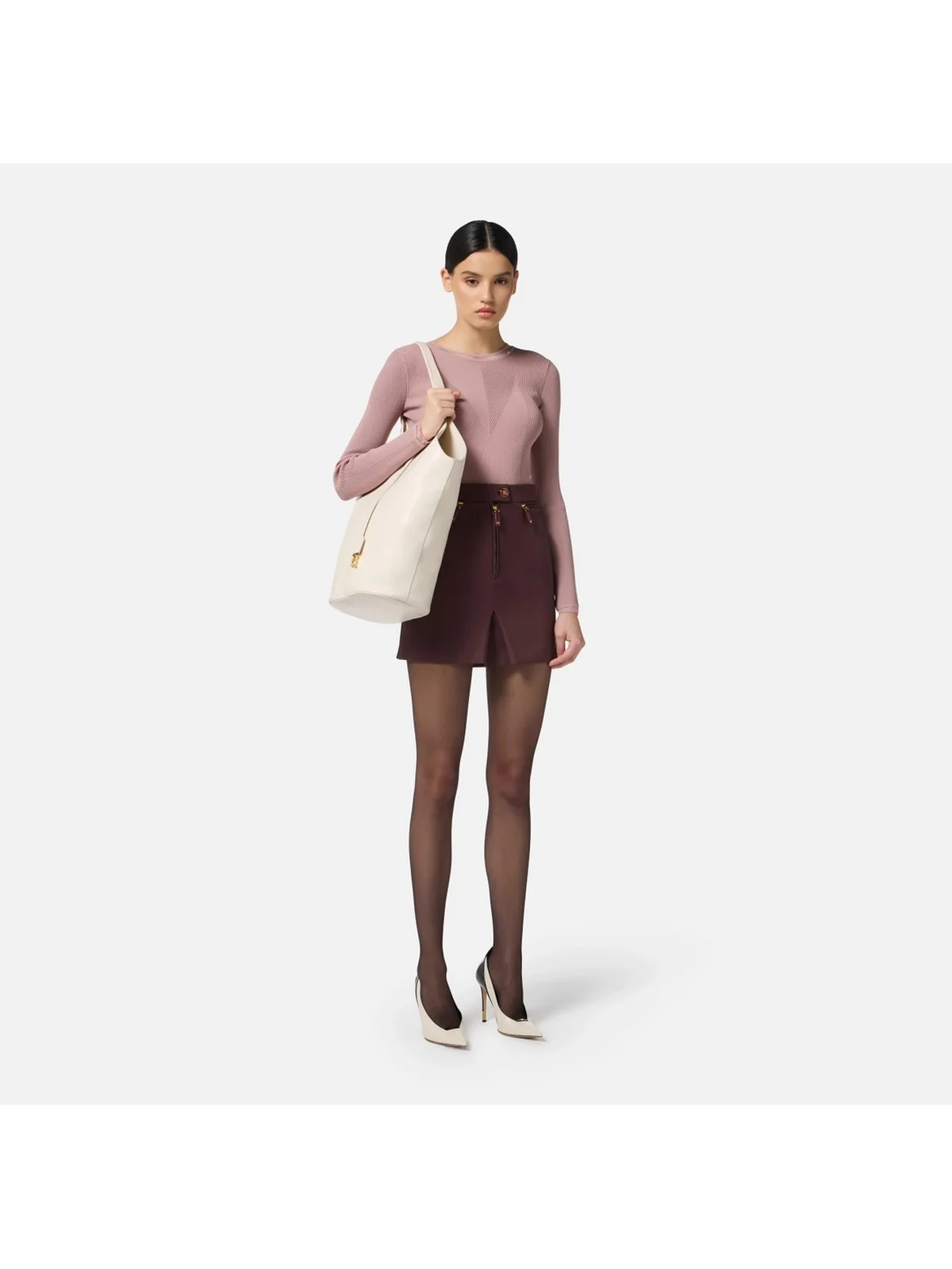 ELISABETTA FRANCHI Gonna Donna  GO13156E2 EA4 MERLOT - Image 2