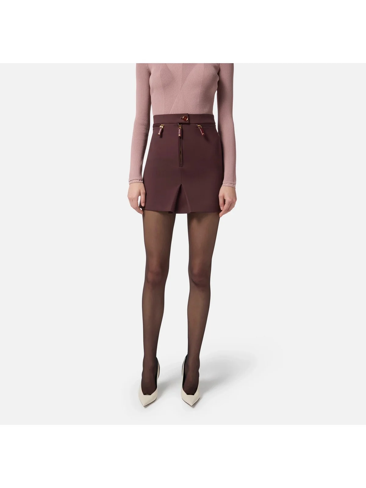 ELISABETTA FRANCHI Gonna Donna  GO13156E2 EA4 MERLOT - Image 3