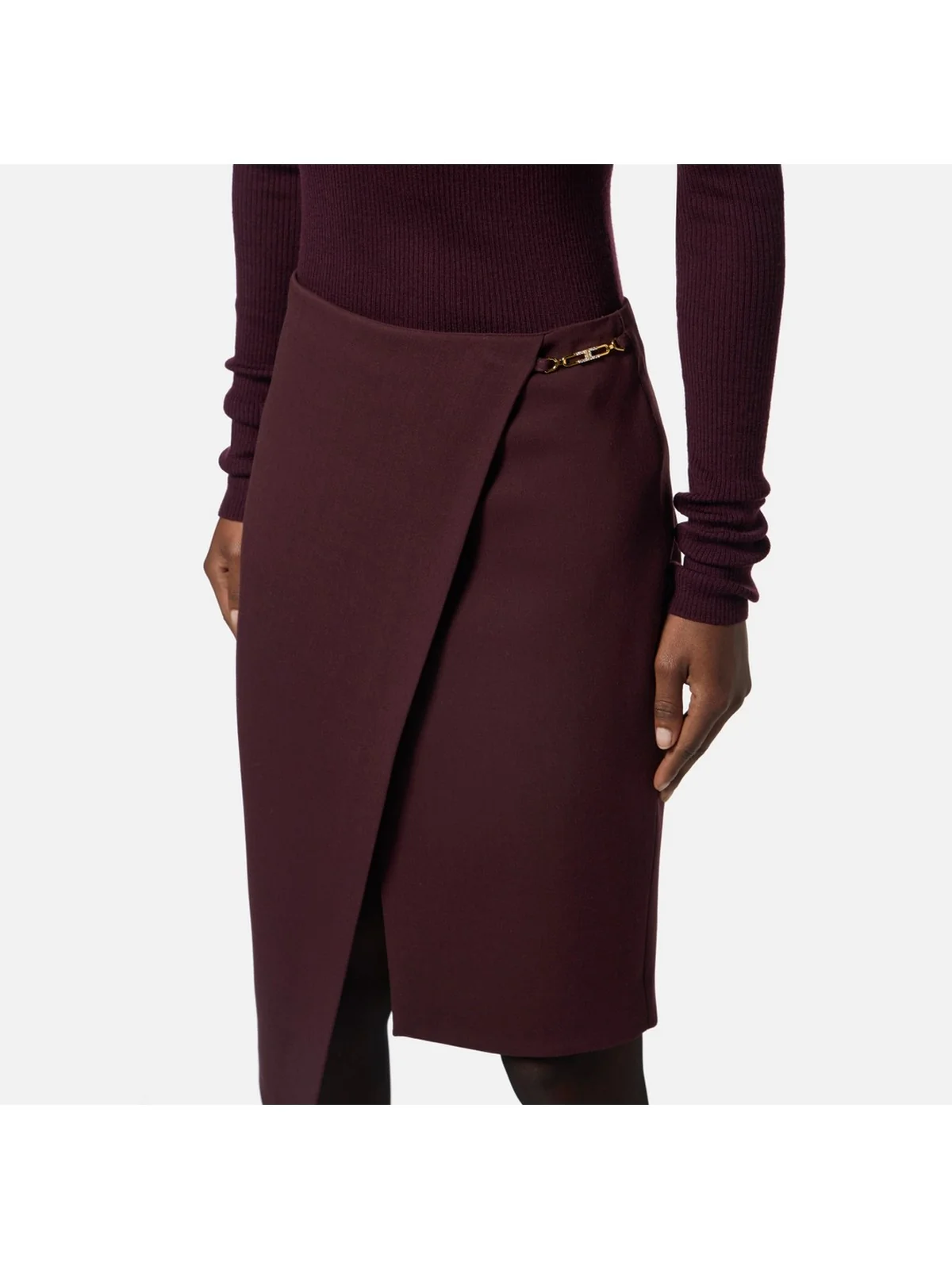 ELISABETTA FRANCHI Gonna Donna  GO13556E2 EA4 MERLOT - Image 3