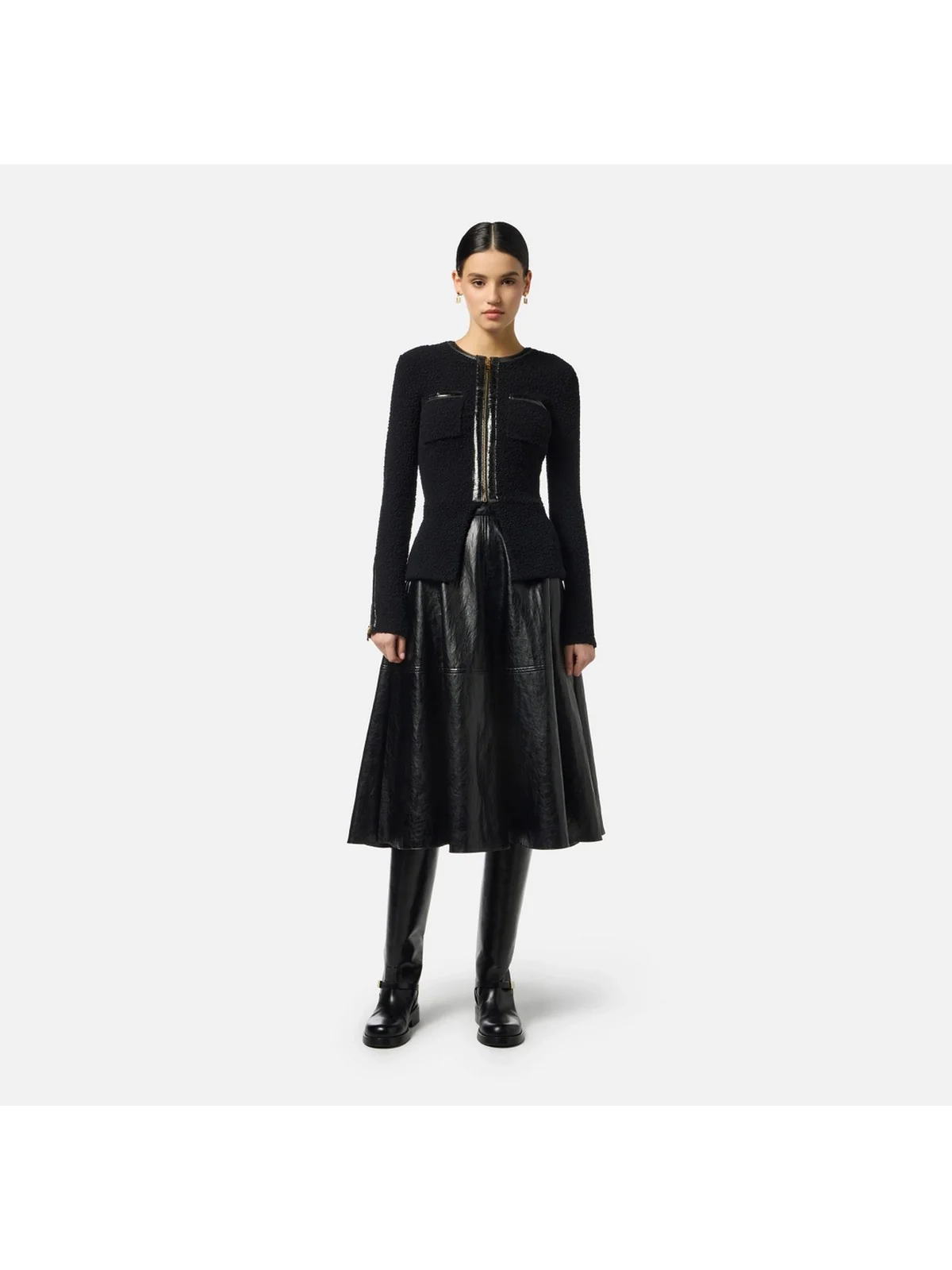 ELISABETTA FRANCHI Gonna Donna GO13656E2 110 Nero - Image 2