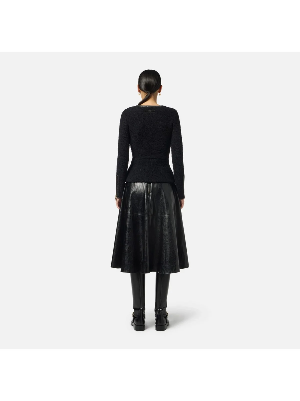 ELISABETTA FRANCHI Gonna Donna GO13656E2 110 Nero - Image 5