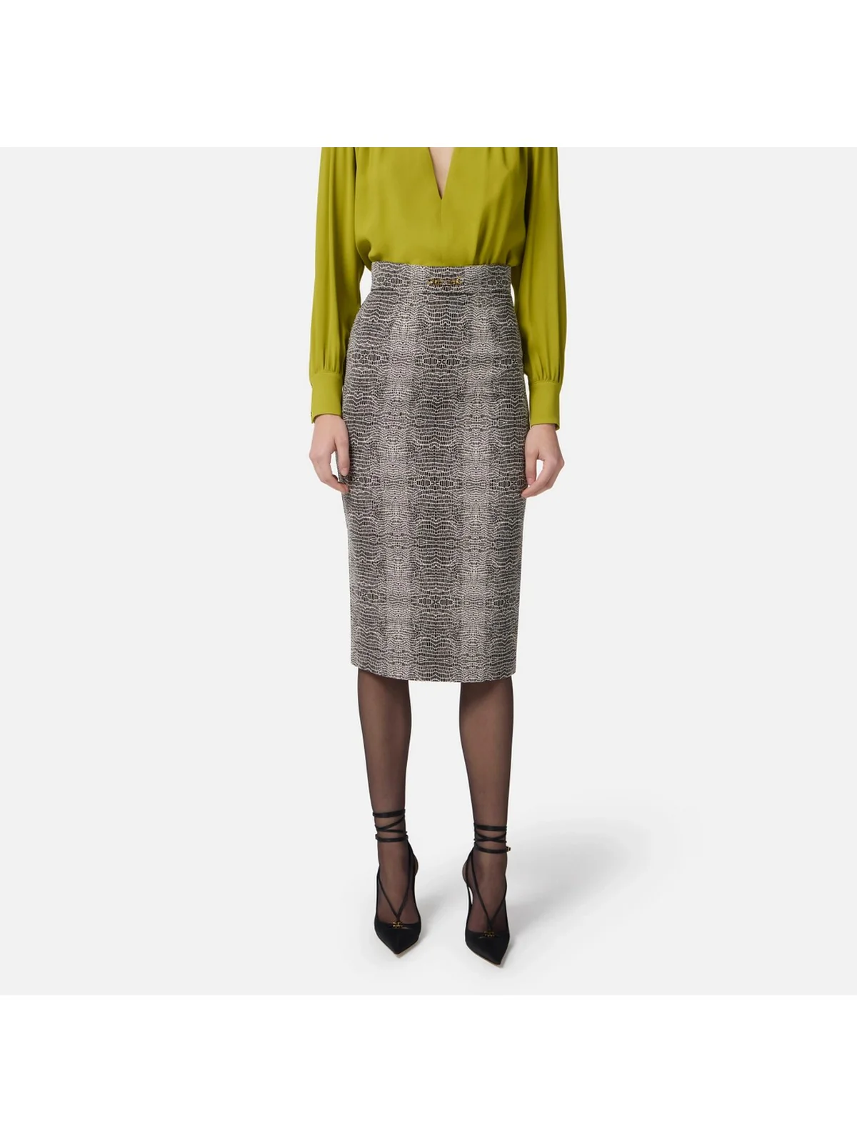 ELISABETTA FRANCHI Gonna Donna  GO14157E2 110 Nero - Image 3
