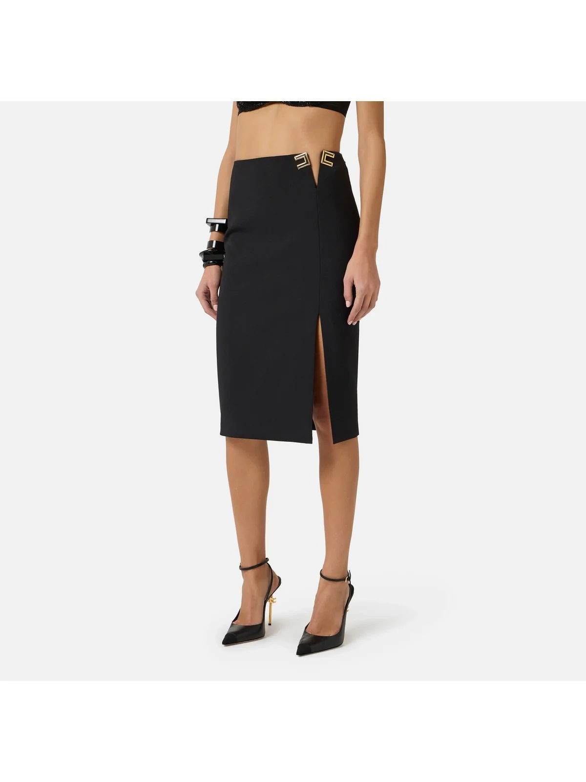 ELISABETTA FRANCHI Gonna Donna GO14761E2 110 Nero - Image 2