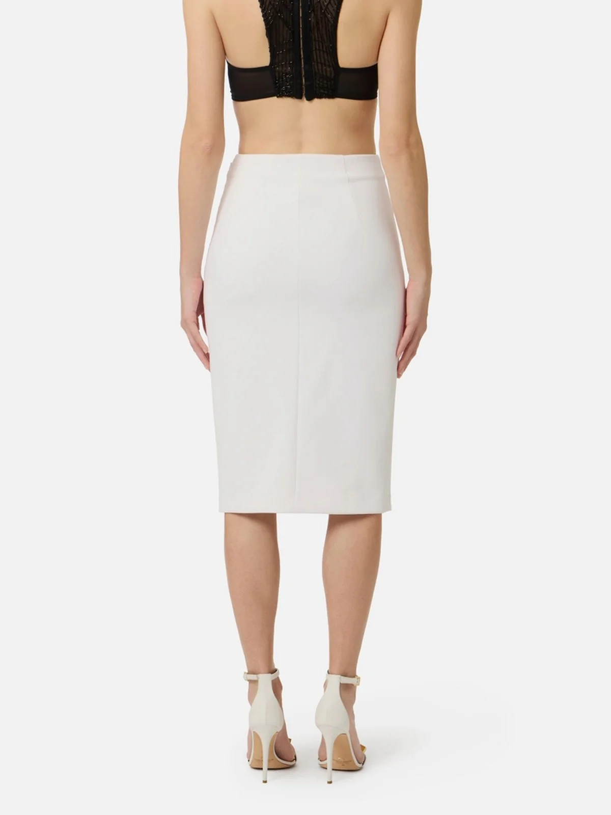 ELISABETTA FRANCHI Gonna Donna GO14761E2 360 Avorio - Image 2