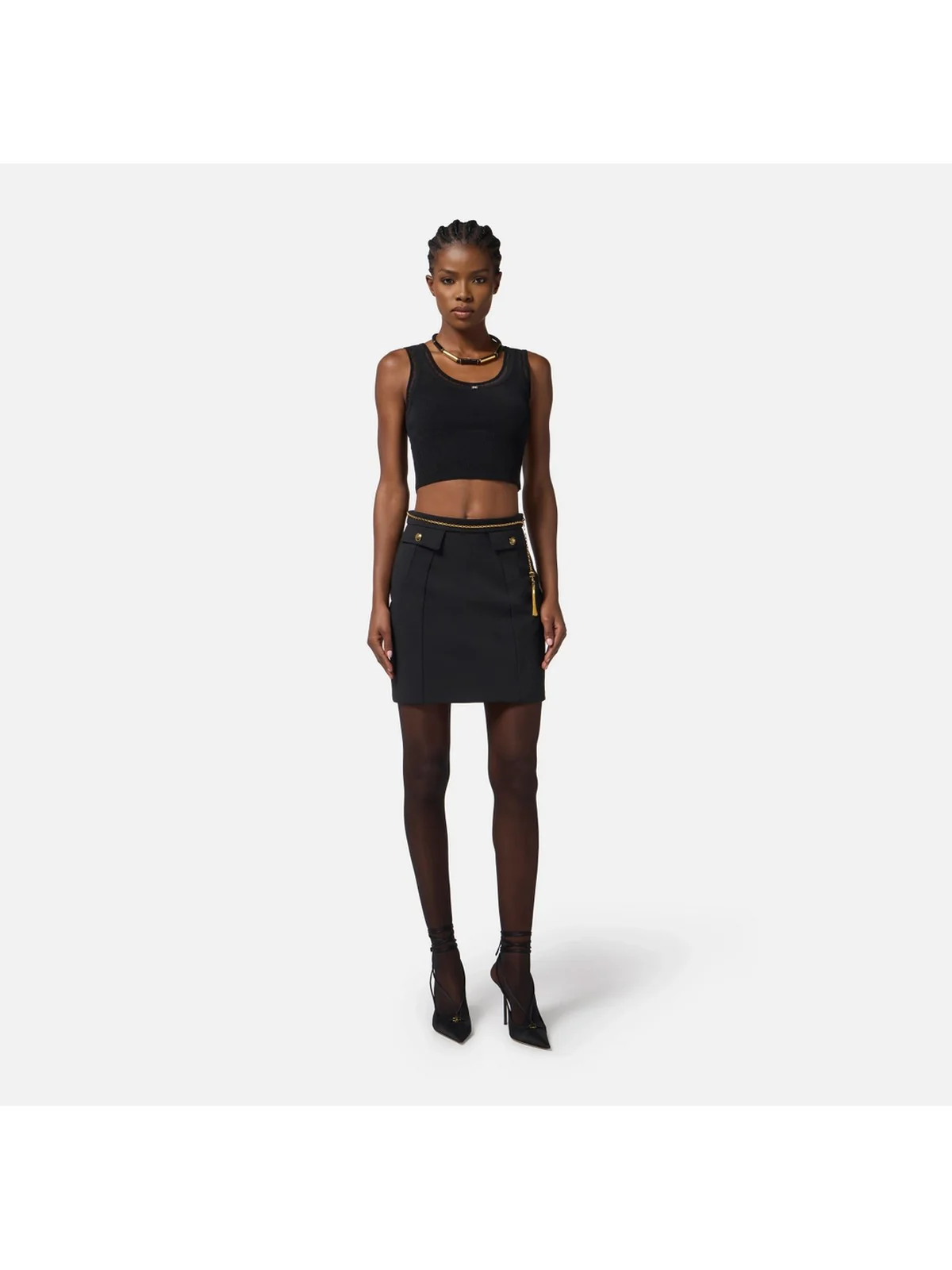 ELISABETTA FRANCHI Gonna Donna  GO14857E2 110 Nero - Image 2