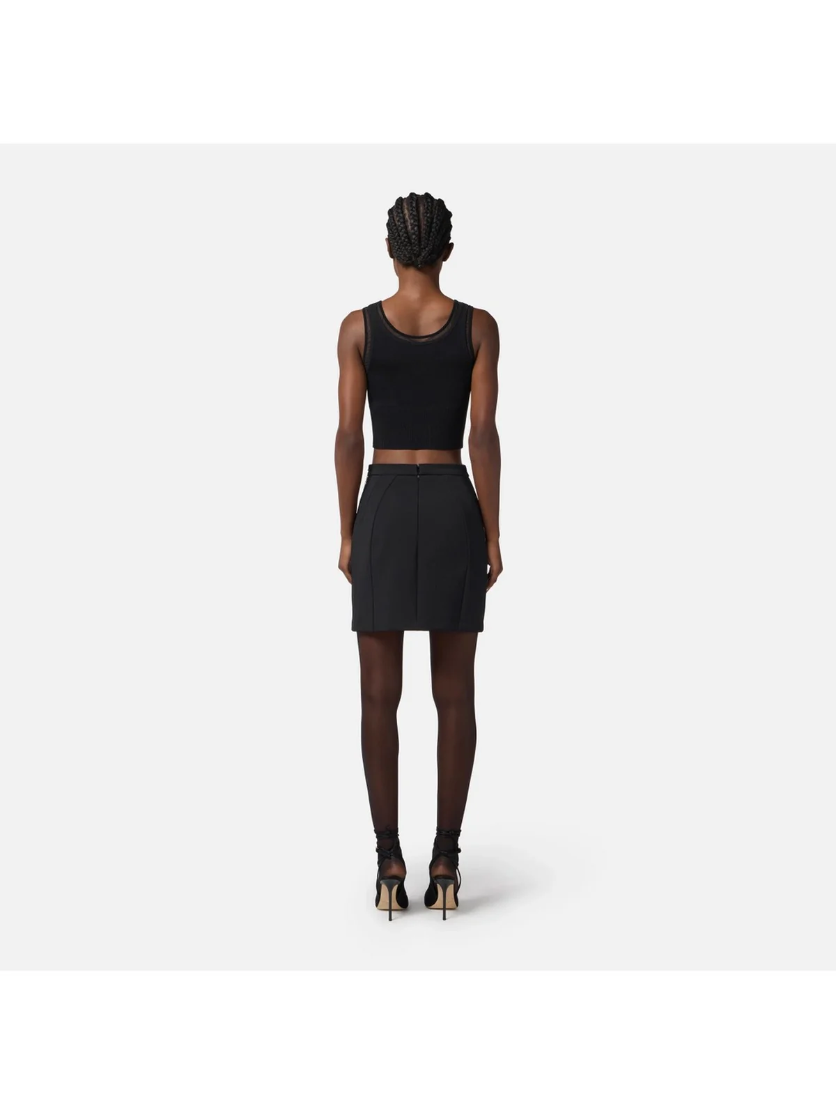 ELISABETTA FRANCHI Gonna Donna  GO14857E2 110 Nero - Image 5