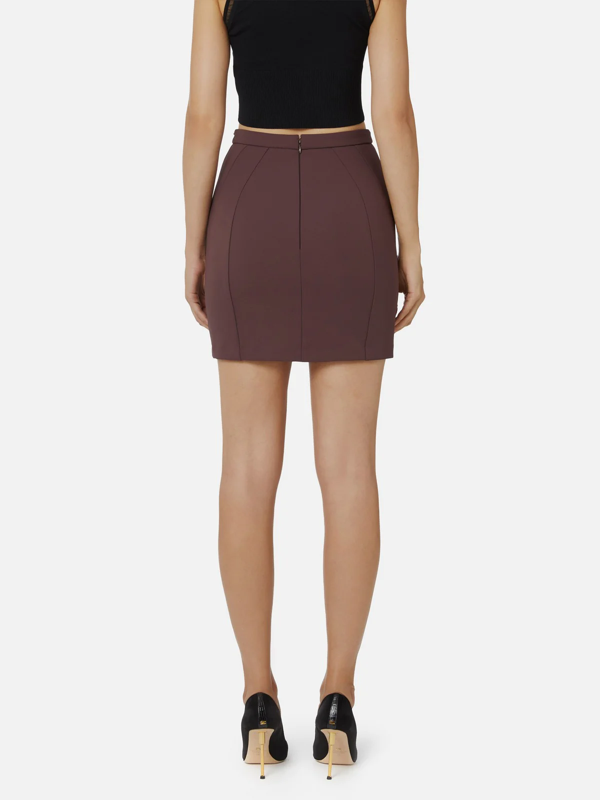 ELISABETTA FRANCHI Gonna Donna  GO14857E2 EA4 MERLOT - Image 4