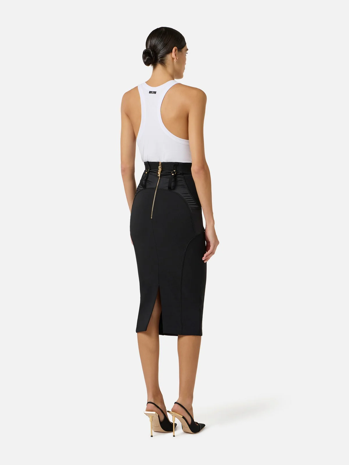 ELISABETTA FRANCHI Gonna Donna GO14862E2 110 Nero - Image 5