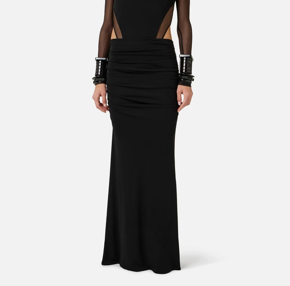 ELISABETTA FRANCHI Gonna Donna  GO16261E2 110 Nero - Image 4