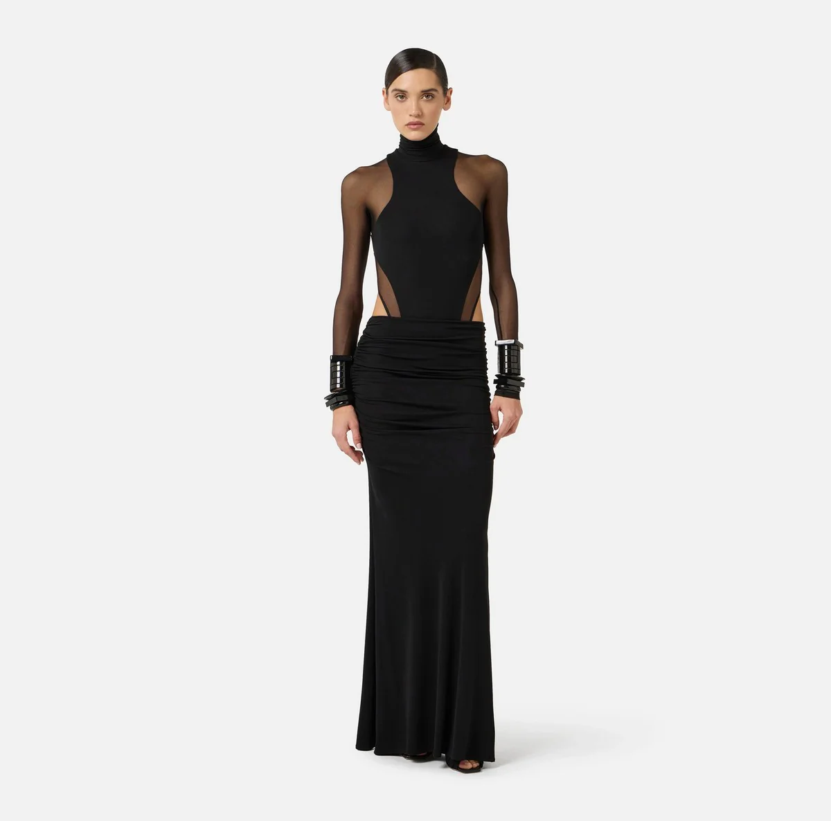 ELISABETTA FRANCHI Gonna Donna  GO16261E2 110 Nero - Image 5