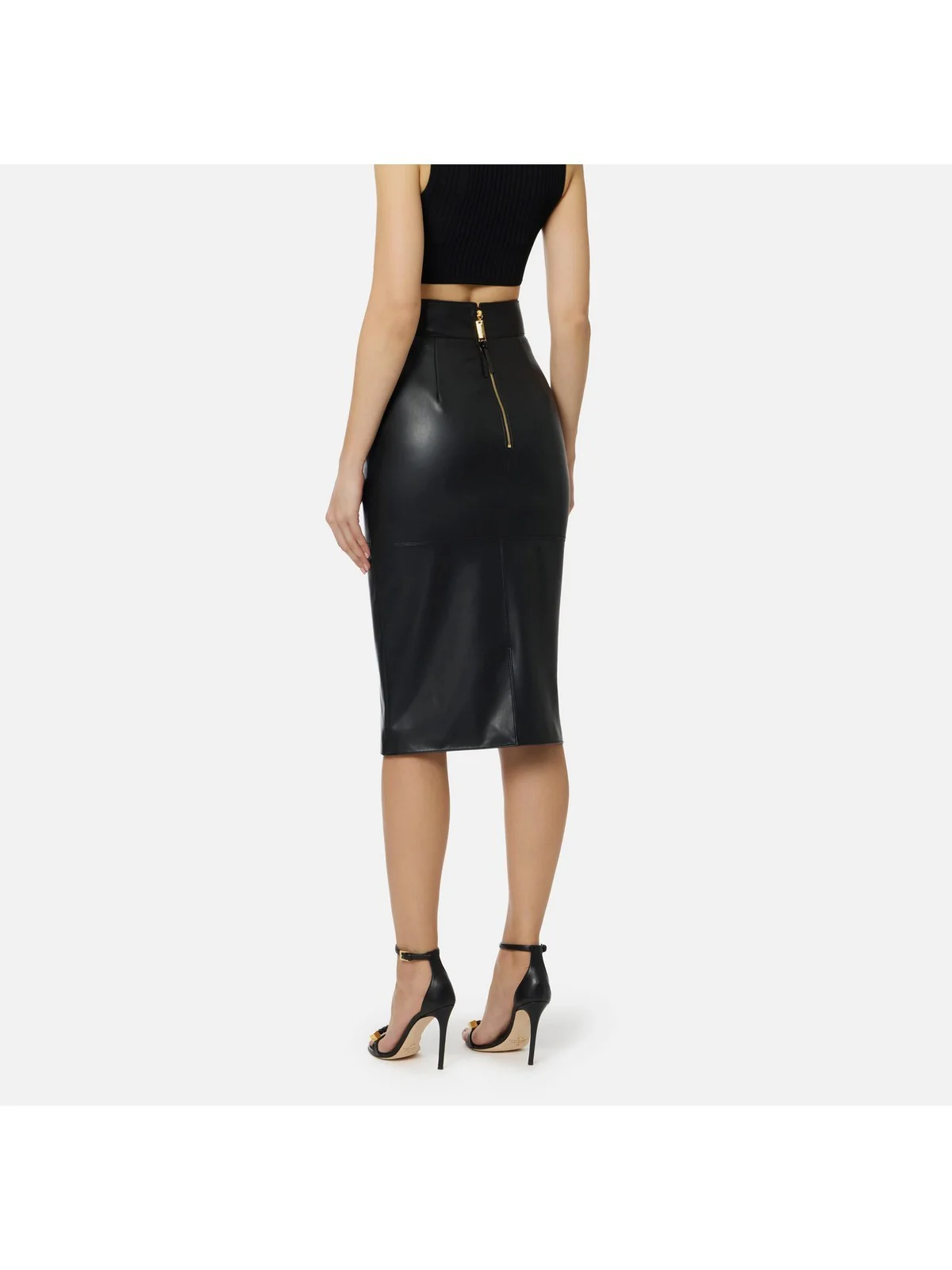 ELISABETTA FRANCHI Gonna Donna  GO16361E2 110 Nero - Image 3