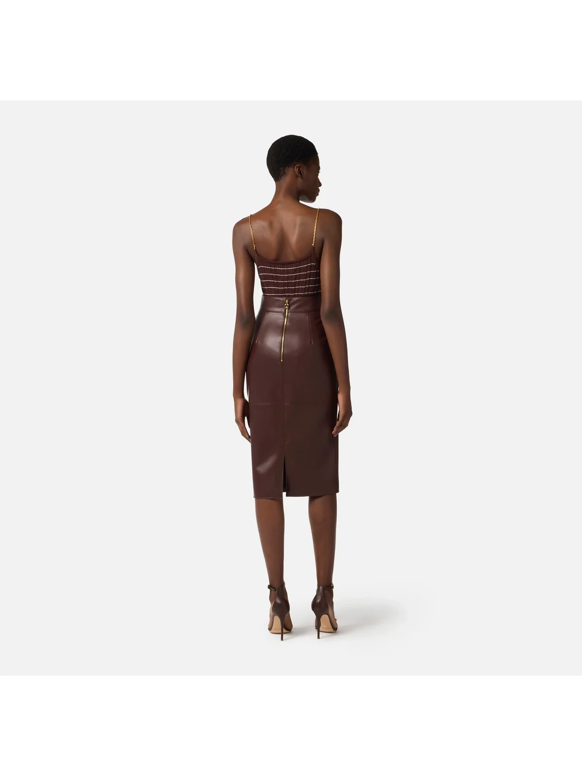 ELISABETTA FRANCHI Gonna Donna  GO16361E2 644 CACAO - Image 2