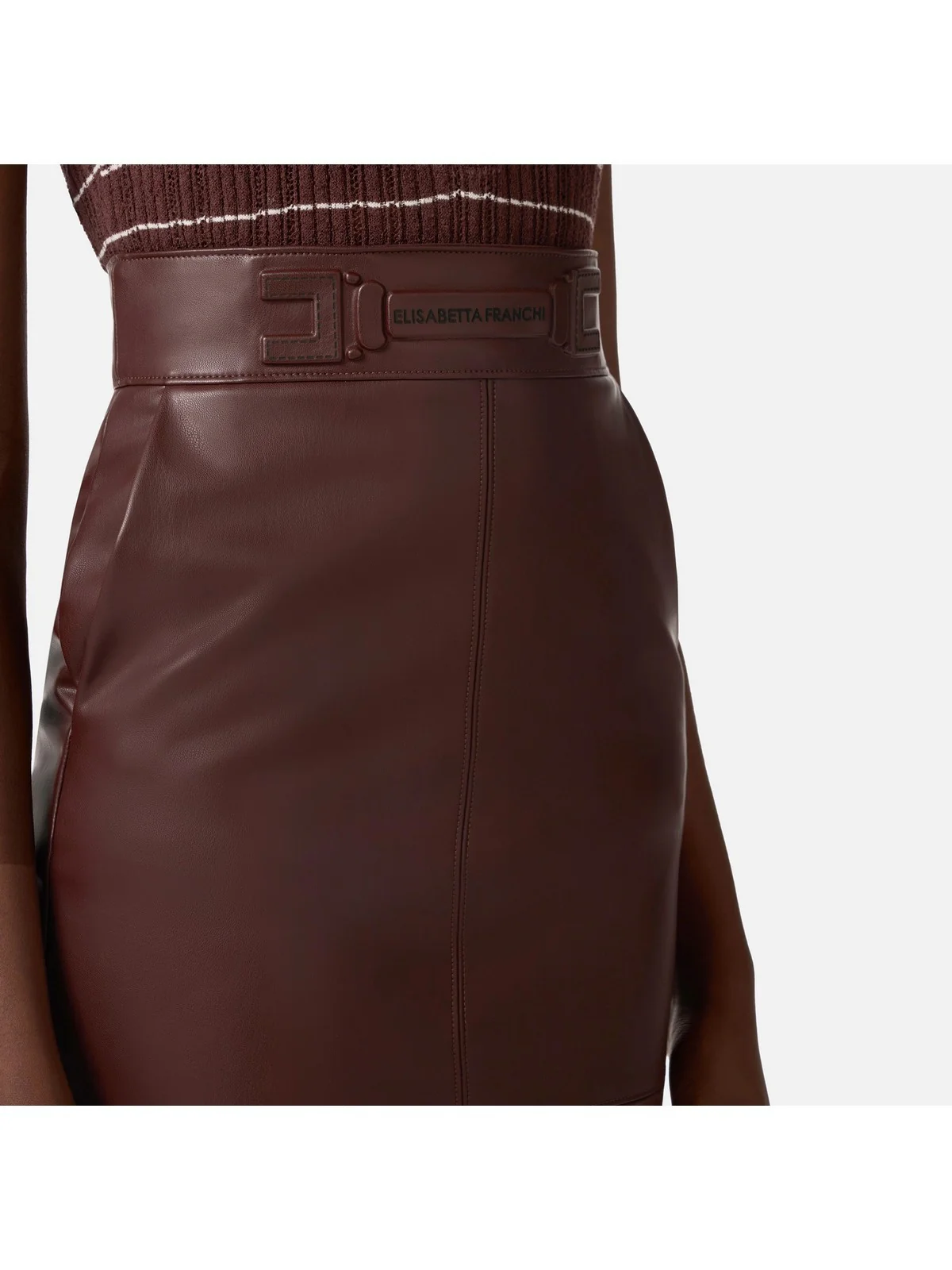 ELISABETTA FRANCHI Gonna Donna  GO16361E2 644 CACAO - Image 3