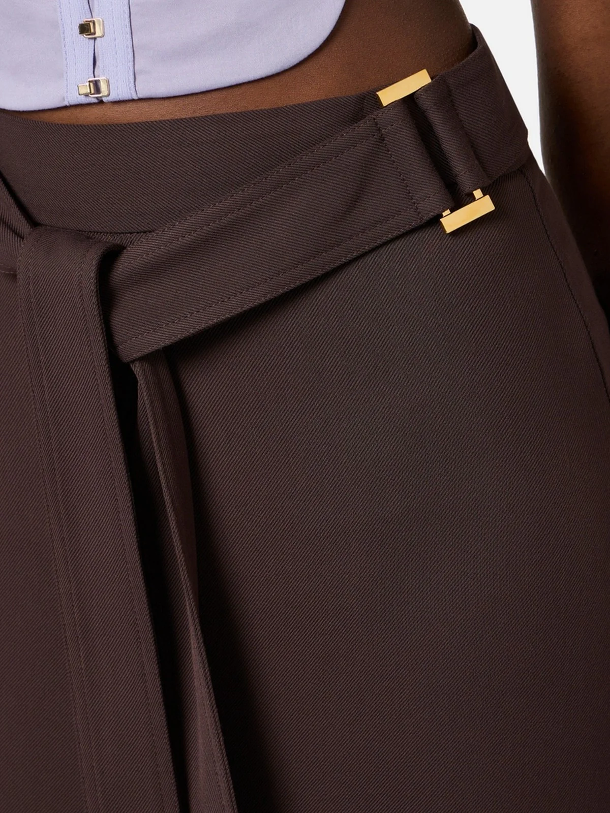 ELISABETTA FRANCHI Gonna Donna  GO17361E2 644 CACAO - Image 3
