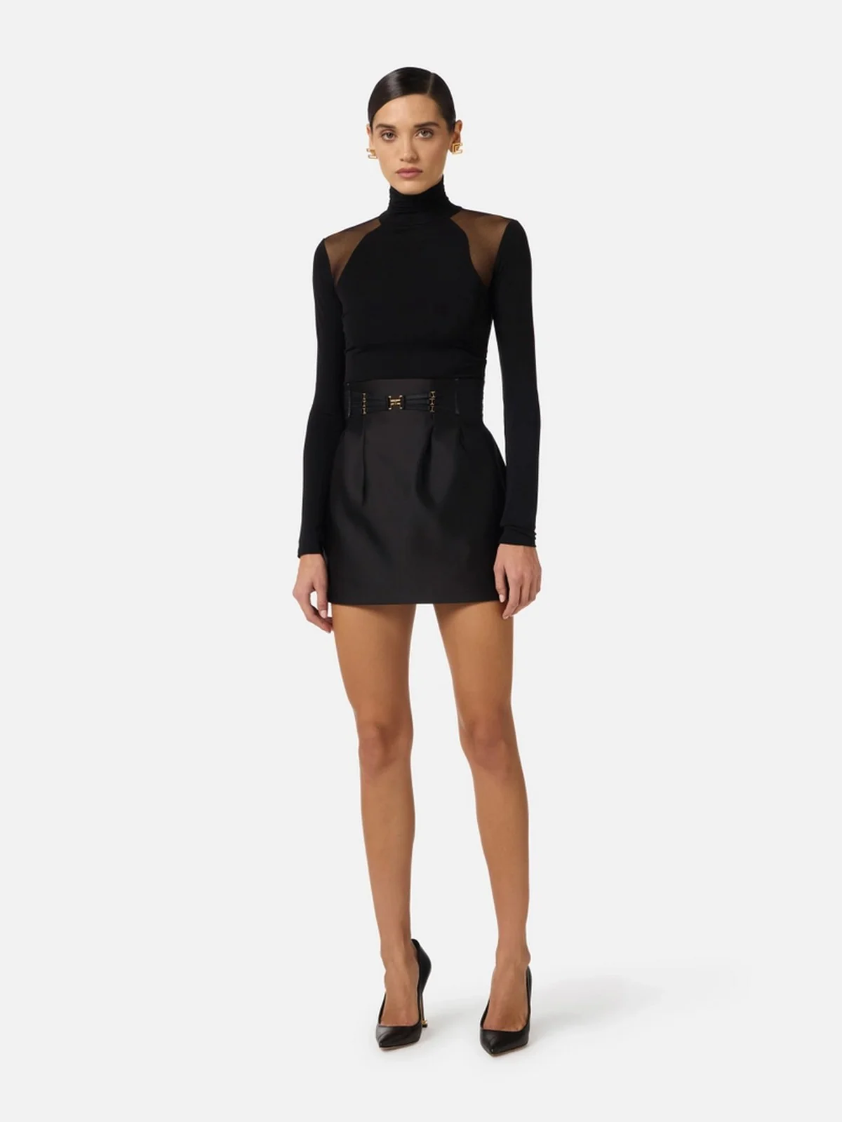 ELISABETTA FRANCHI Gonna Donna GO18962E2 110 Nero - Image 5