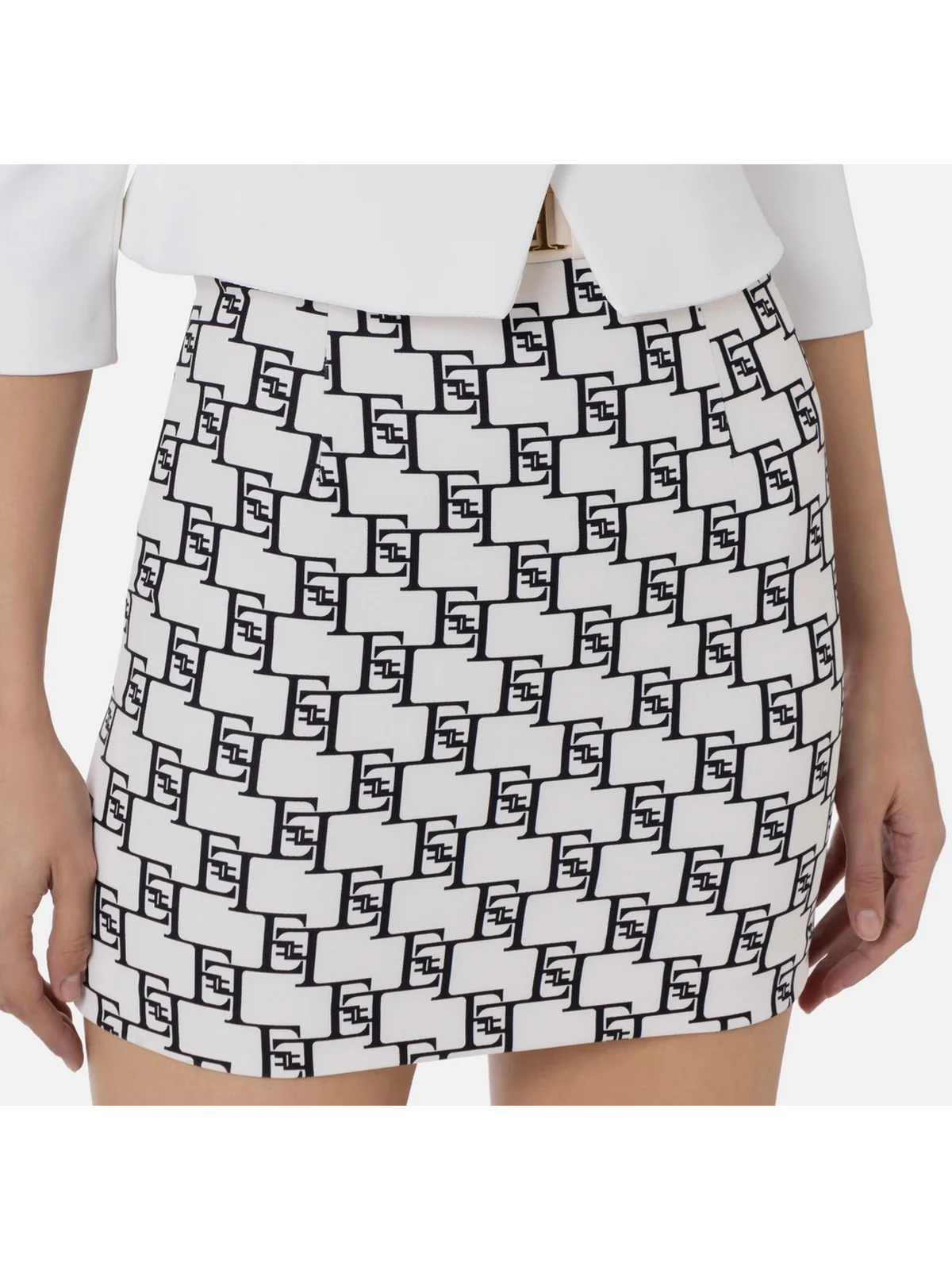 ELISABETTA FRANCHI Gonna Donna  GOS0341E2 E84 Avorio - Image 3