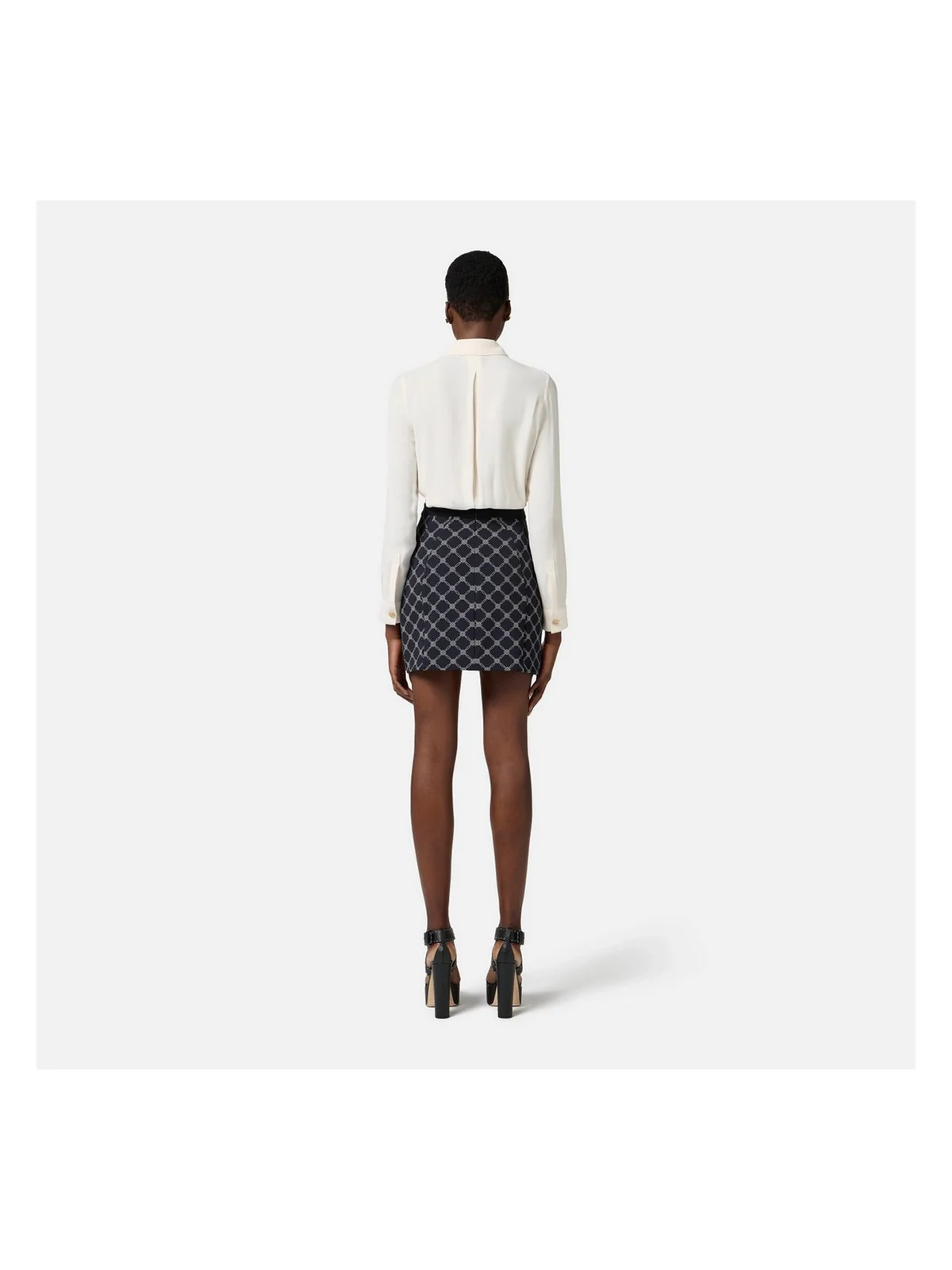 ELISABETTA FRANCHI Gonna Donna  GOS0351E2-685 Nero - Image 5