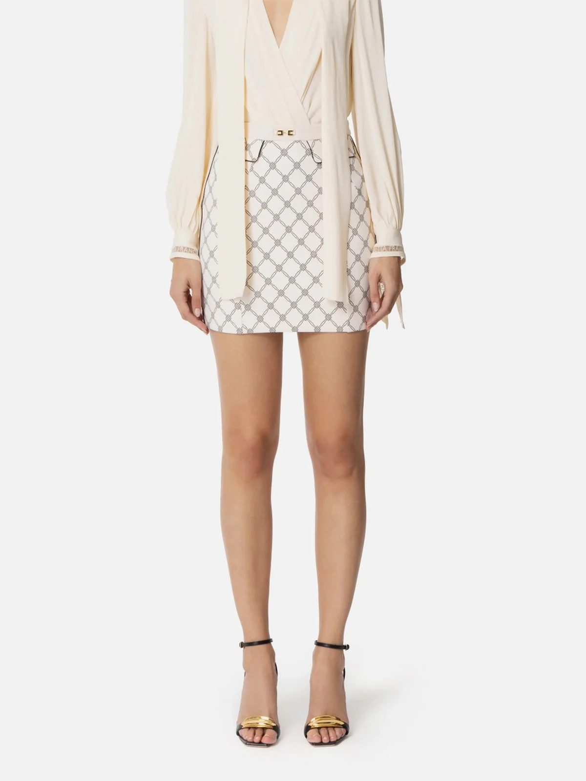 ELISABETTA FRANCHI Gonna Donna  GOS0351E2-E84 Beige - Image 2