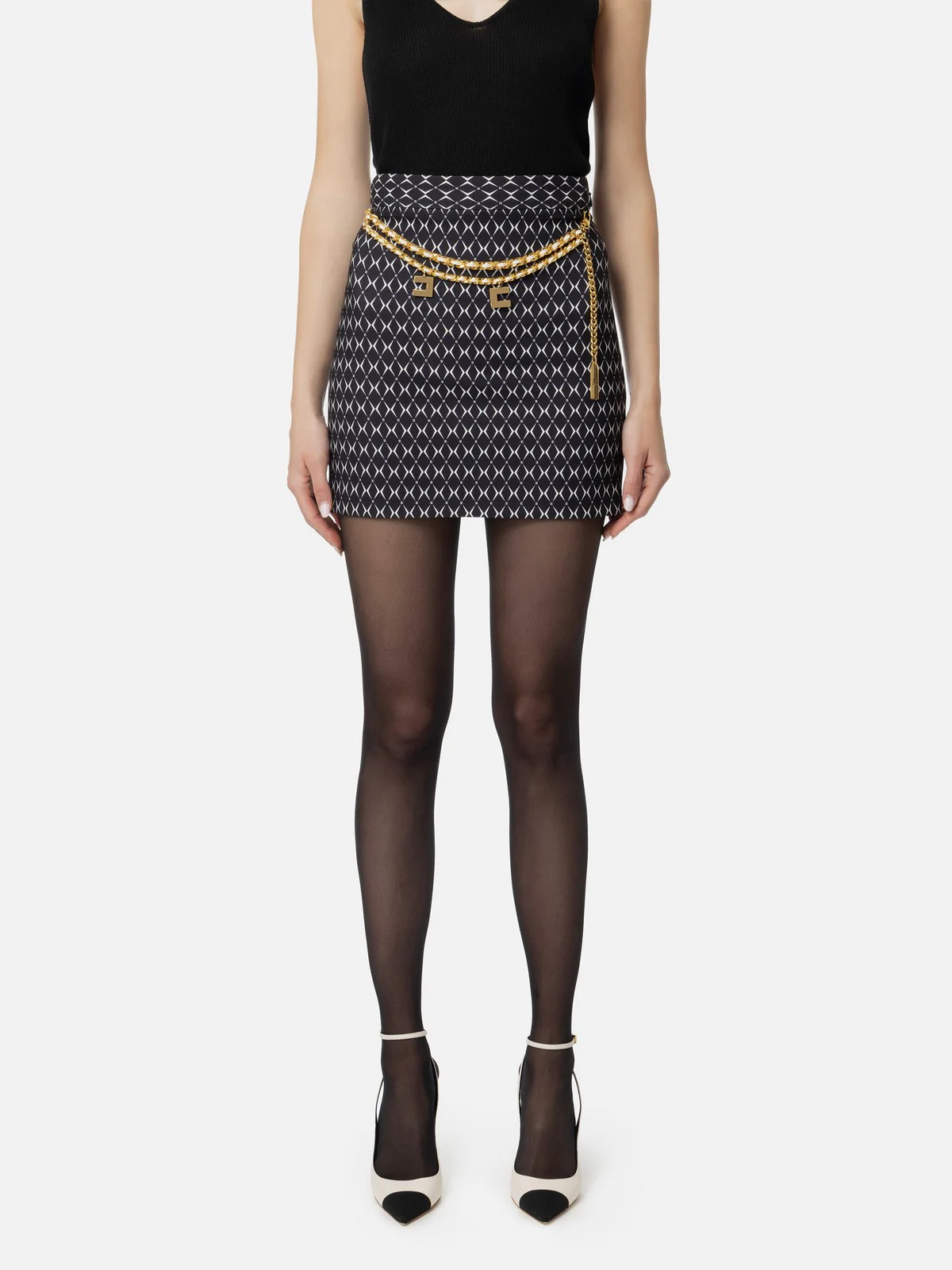 ELISABETTA FRANCHI Gonna Donna  GOS3646E2 685 Nero - Image 2