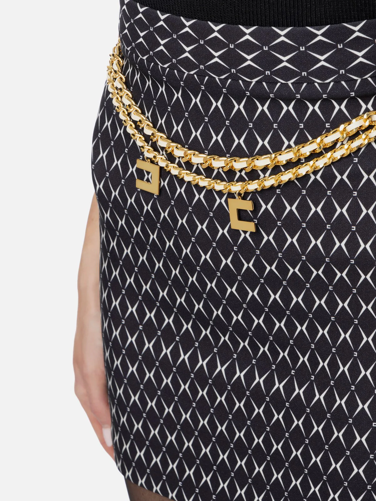 ELISABETTA FRANCHI Gonna Donna  GOS3646E2 685 Nero - Image 3