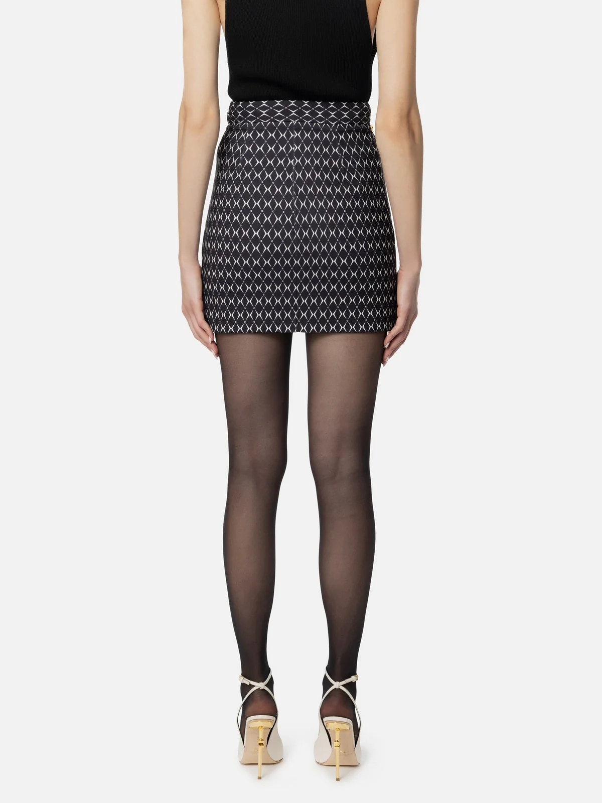 ELISABETTA FRANCHI Gonna Donna  GOS3646E2 685 Nero - Image 4