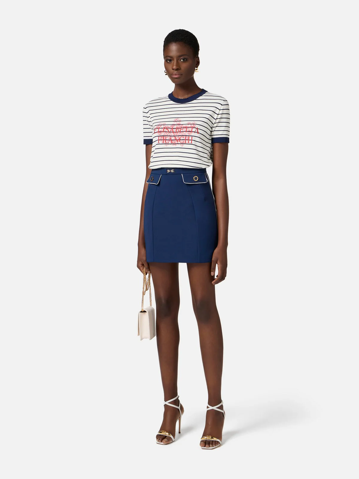 ELISABETTA FRANCHI Gonna Donna  GOT0351E2-DN9 Blu - Image 2