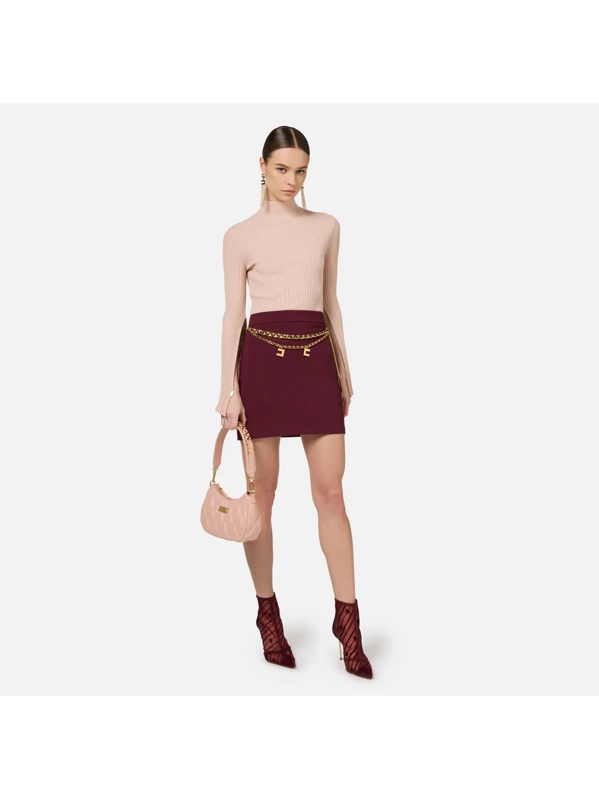 ELISABETTA FRANCHI Gonna Donna  GOT3646E2 CG3 Rosso - Image 5