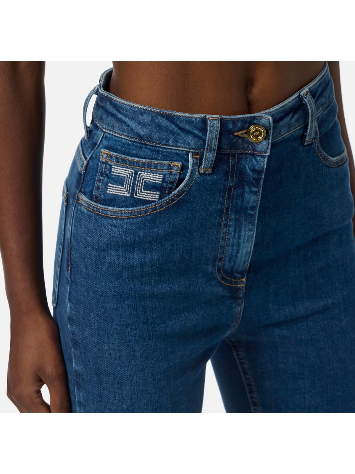 ELISABETTA FRANCHI Jeans Donna  PJ08I56E2 104 BLUE DENIM - Image 3