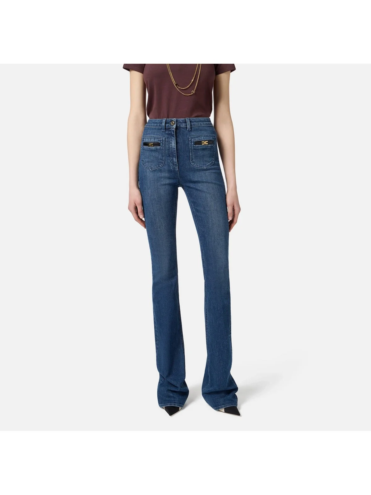 ELISABETTA FRANCHI Jeans Donna PJ12N56E2 104 BLUE DENIM - Image 3