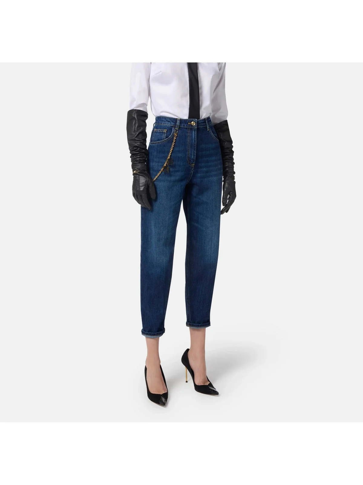 ELISABETTA FRANCHI Jeans Donna  PJ14D56E2 104 BLUE DENIM - Image 3