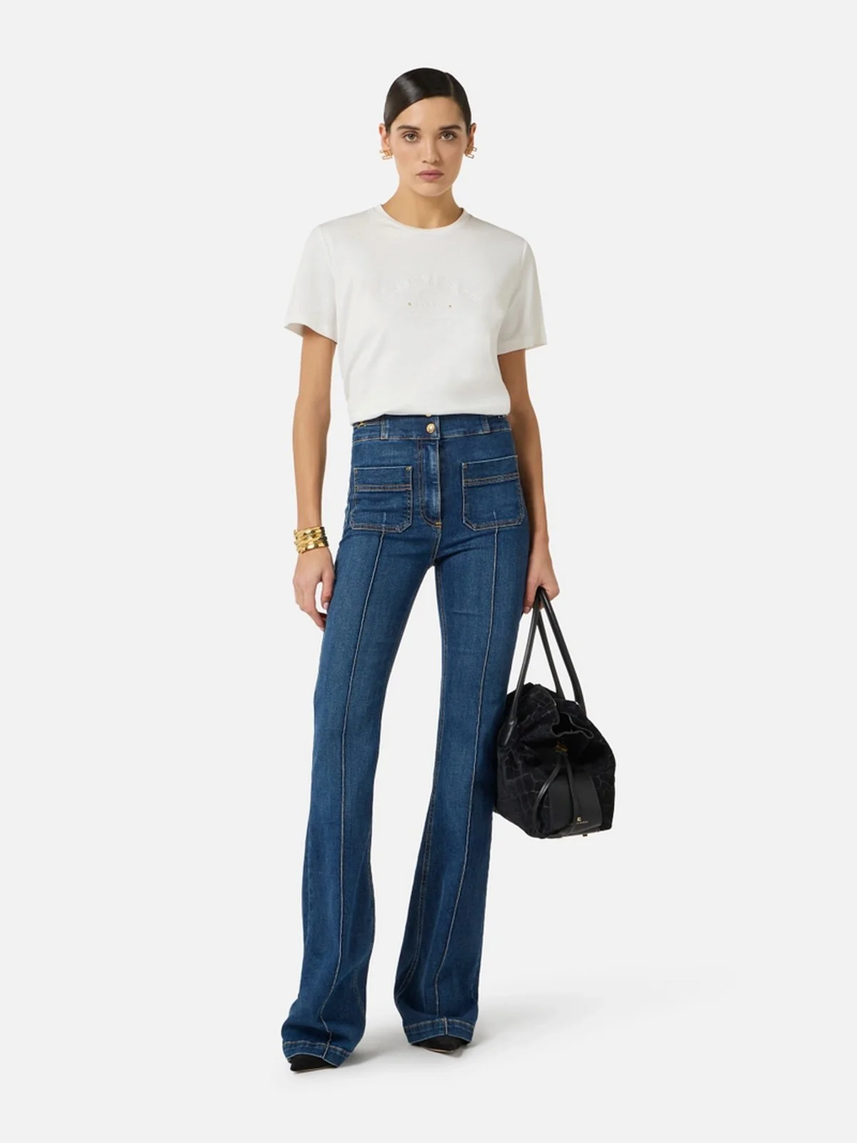 ELISABETTA FRANCHI Jeans Donna  PJ26D61E2 104 BLUE DENIM - Image 5