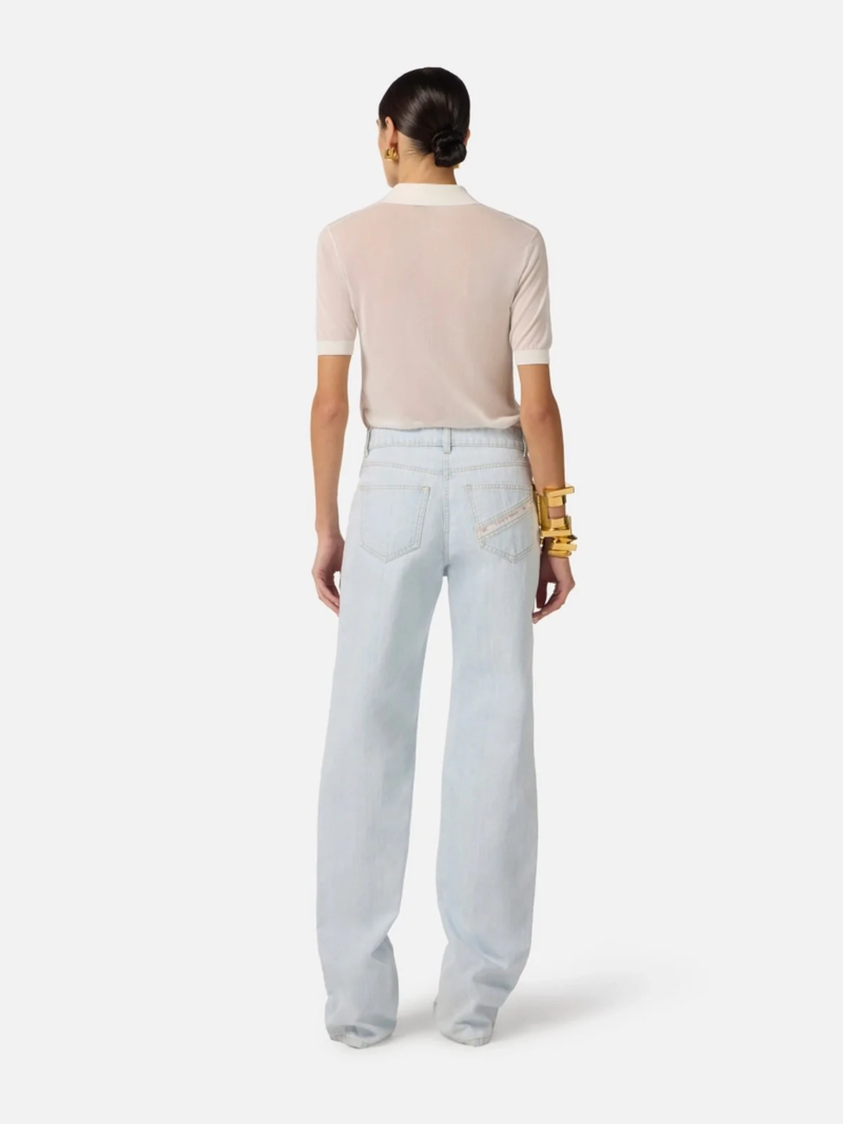 ELISABETTA FRANCHI Jeans Donna  PJ32N62E2 FF6 DESTROYED DENIM - Image 3