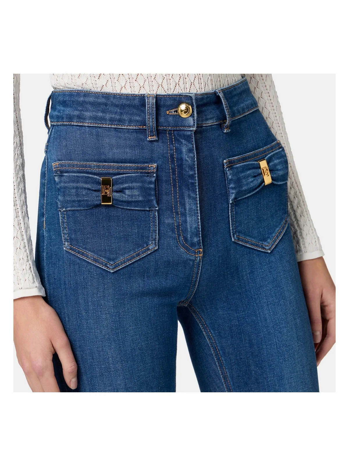 ELISABETTA FRANCHI Jeans Donna  PJ88N51E2-104 Blu - Image 4