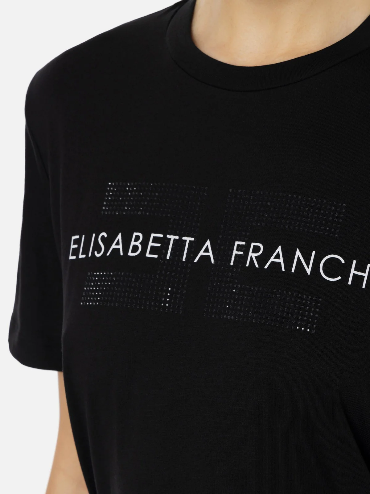 ELISABETTA FRANCHI T-Shirt e Polo Donna  MA00346E2 110 Nero - Image 3