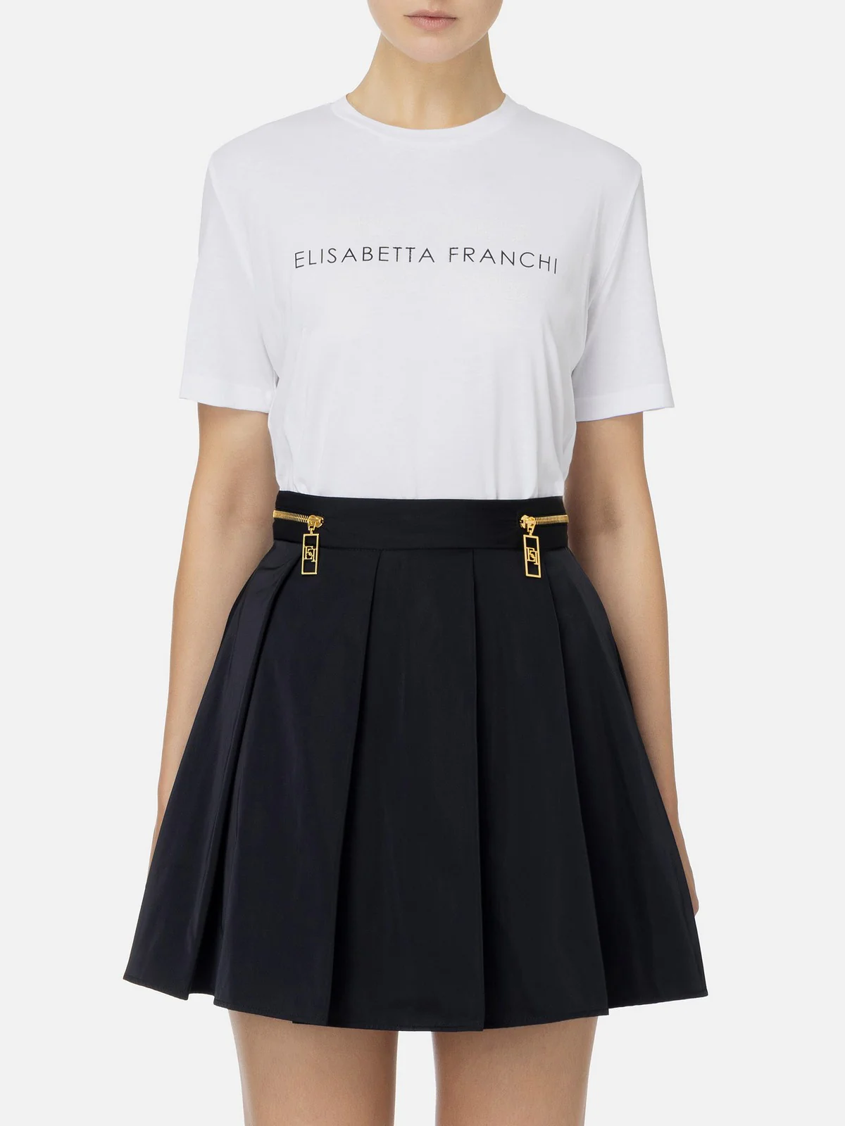 ELISABETTA FRANCHI T-Shirt e Polo Donna MA00346E2 270 Bianco - Image 2