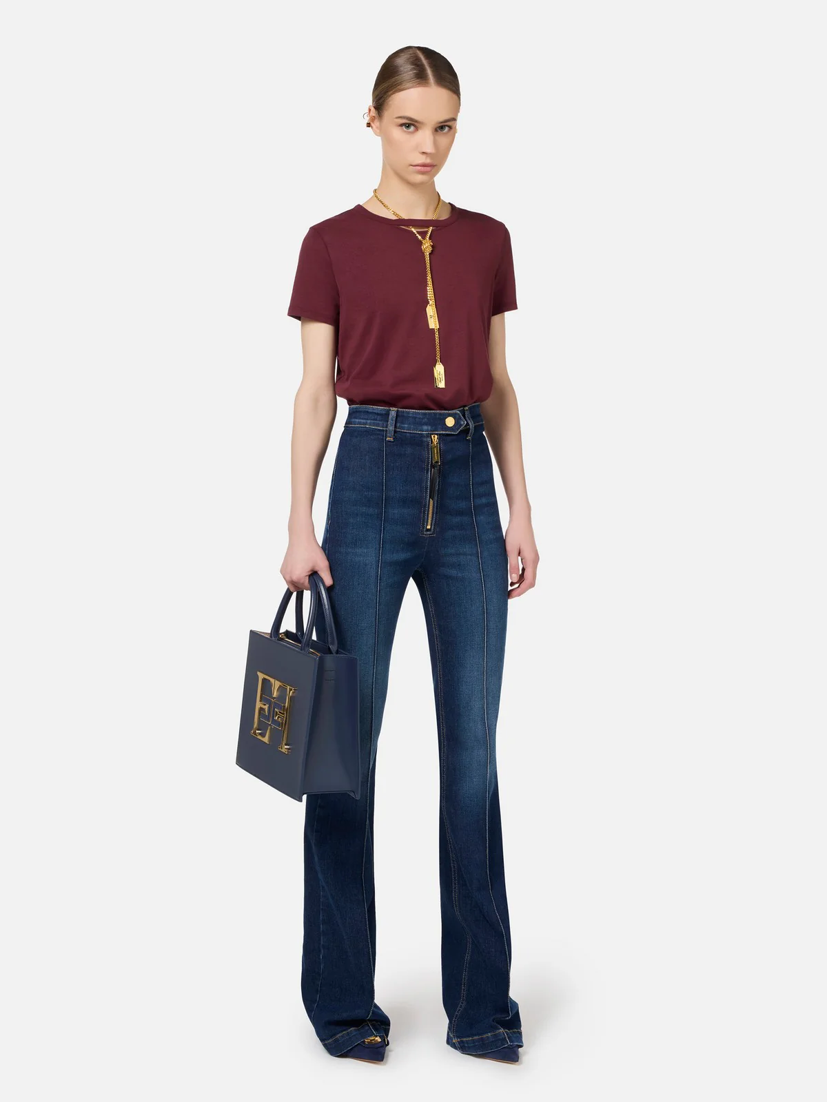 ELISABETTA FRANCHI T-Shirt e Polo Donna  MA00946E2 CG3 Rosso - Image 2