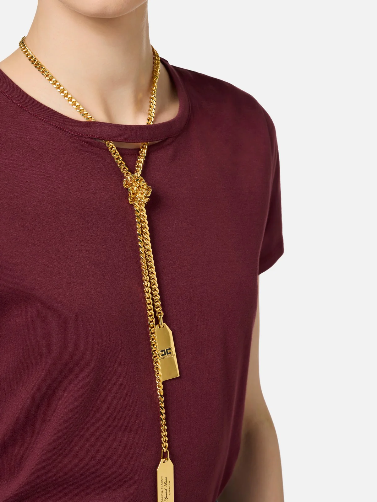 ELISABETTA FRANCHI T-Shirt e Polo Donna  MA00946E2 CG3 Rosso - Image 4