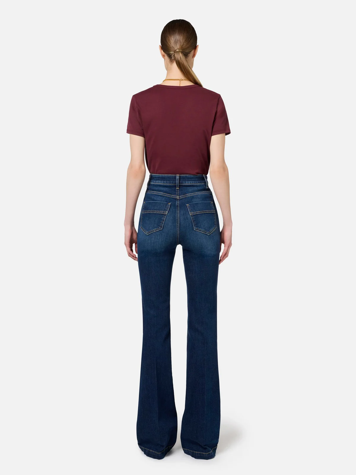 ELISABETTA FRANCHI T-Shirt e Polo Donna  MA00946E2 CG3 Rosso - Image 5