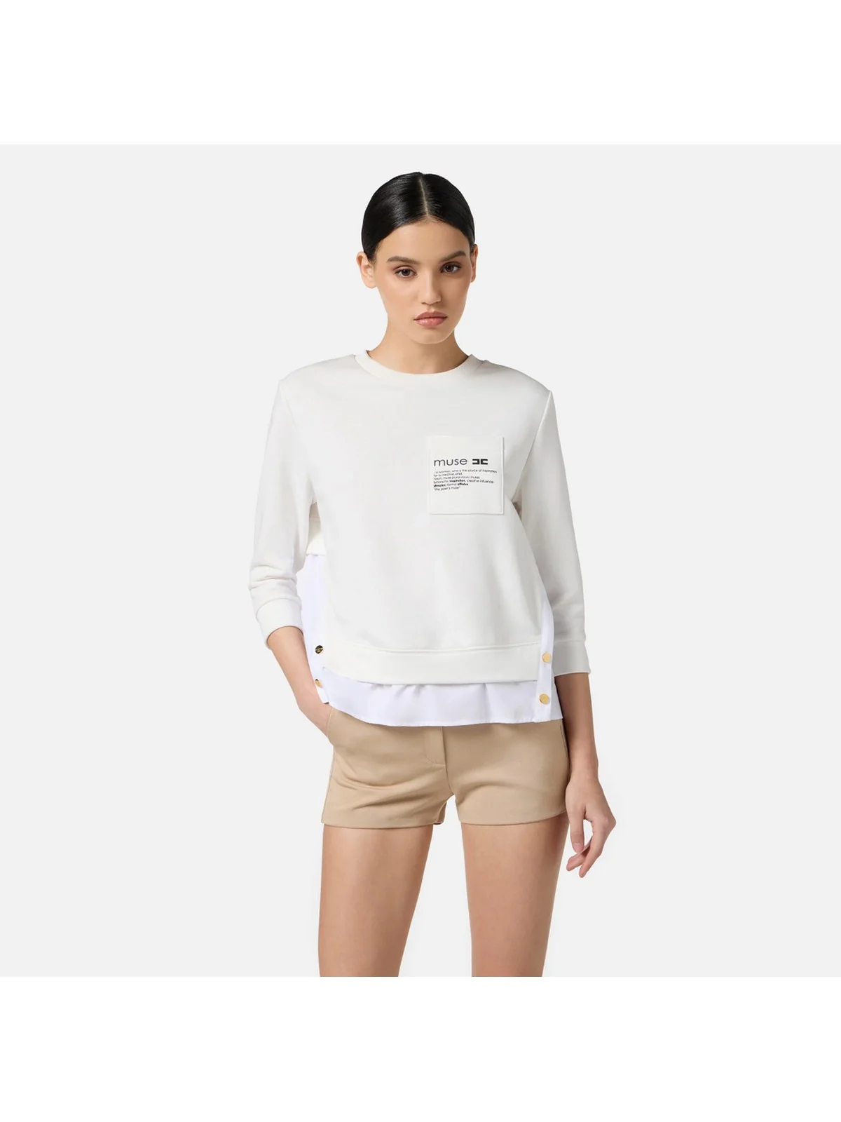 ELISABETTA FRANCHI Maglia Donna  MD00656E2 360 Avorio - Image 3