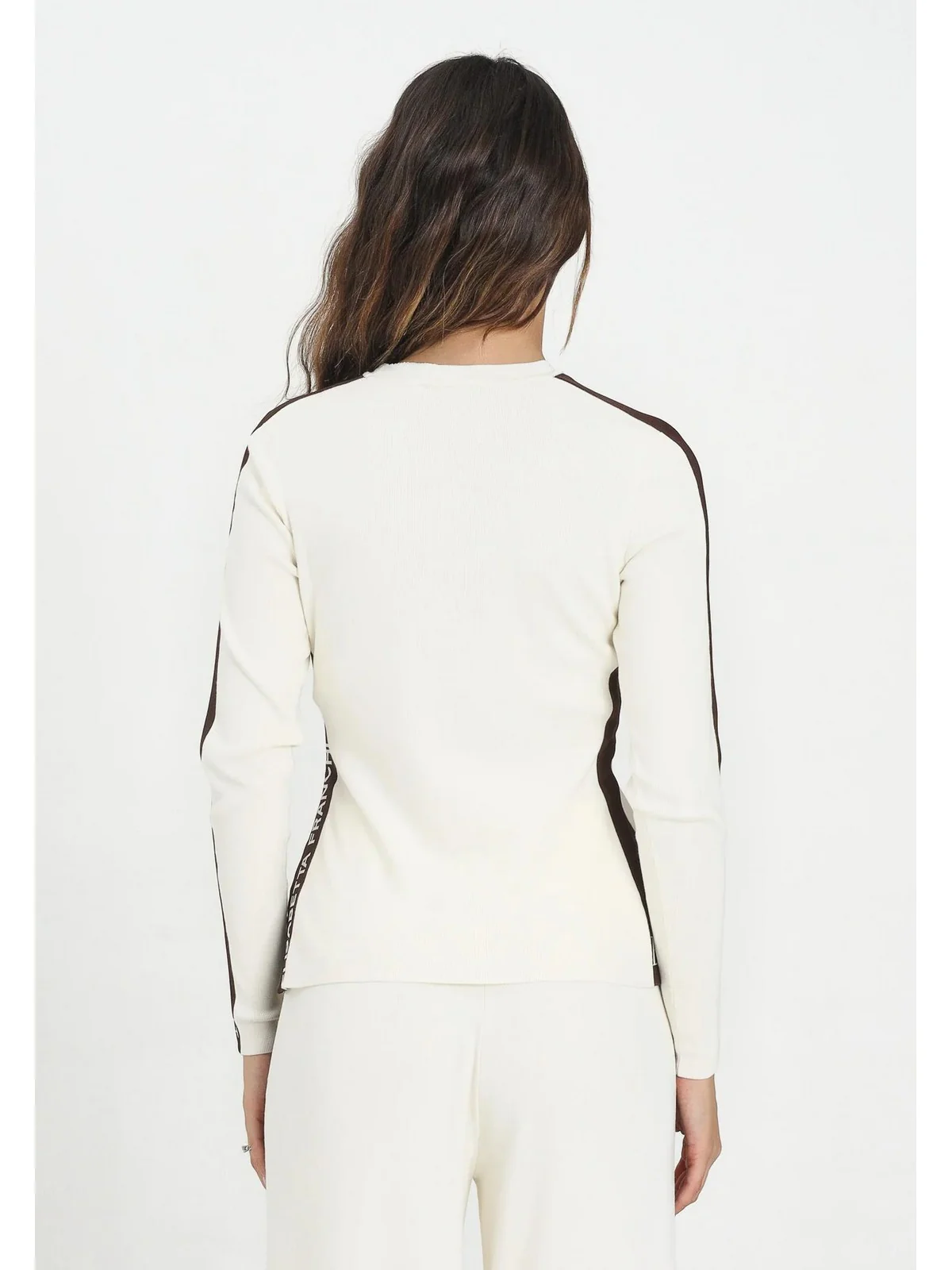 ELISABETTA FRANCHI Maglia Donna  MK03S56E2 EG2 MILK/COFFEE - Image 3
